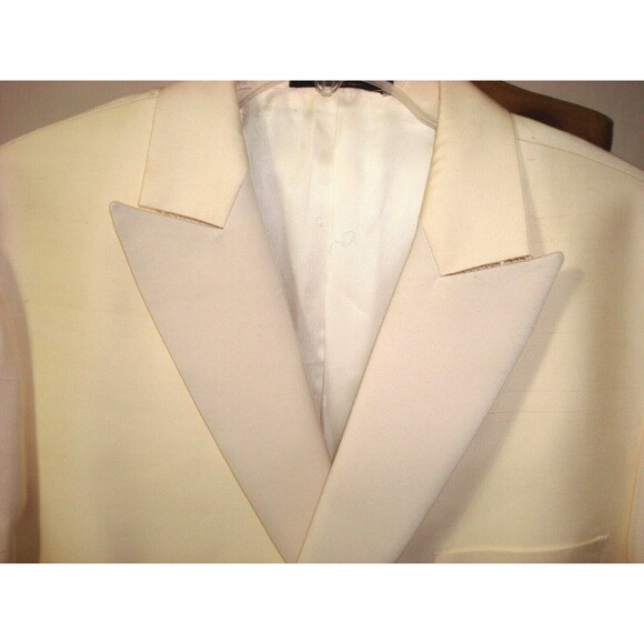 New NWT 50 IT FR Tuxedo Mens Jacket 40 US Italy Valentino Cream White Designer - Picture 5 of 16